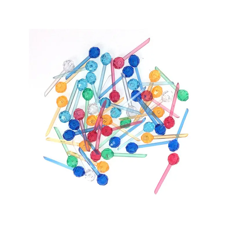 50 Pack 1/4" Mini Twist Pin Multi Color Ceramic Tree Plastic Replacement Light Bulbs