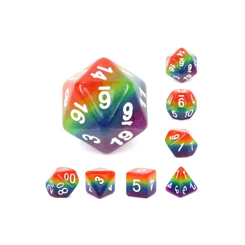 Rainbow RPG Dice Set