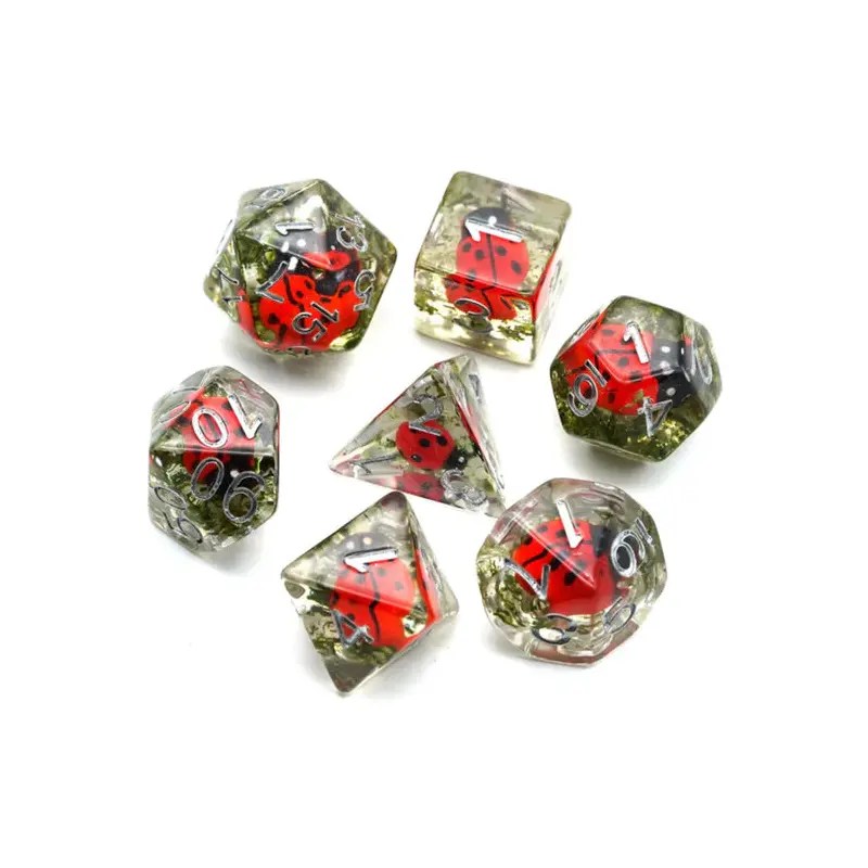 Red Ladybug RPG Dice Set