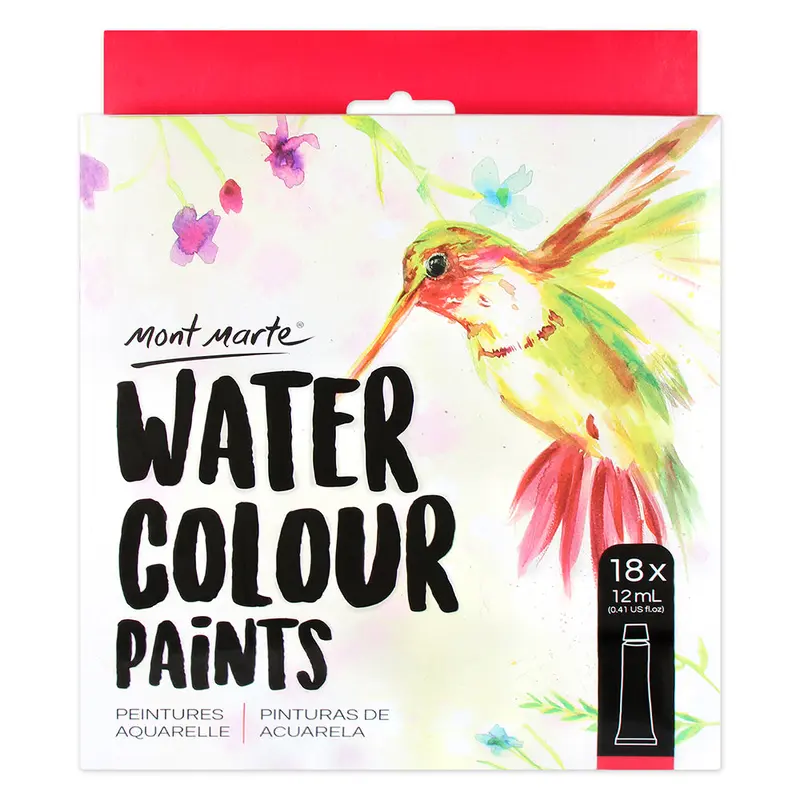 MONT MARTE Watercolour Paints - 12ml - 18pcs