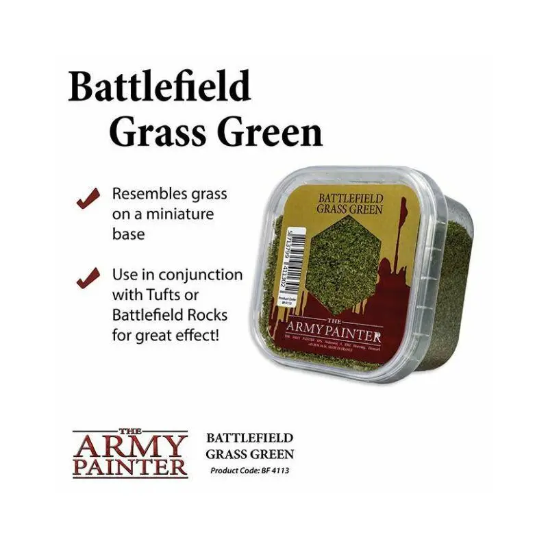 Army Painter Basing Material: Battlefield Grass Green