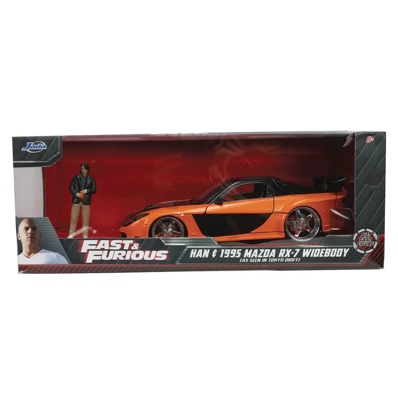 HOLLYWOOD RIDES FF MAZDA RX7 W/HAN FIG 1/24 DIE-CAST Vehicle