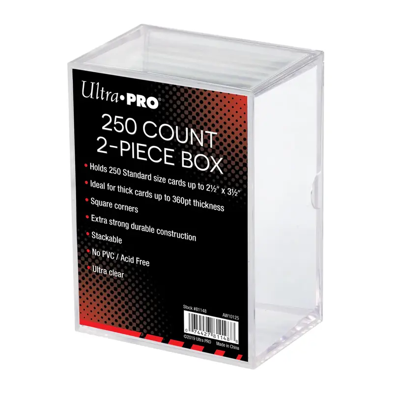 2-Piece Clear 250 Card Storage Box