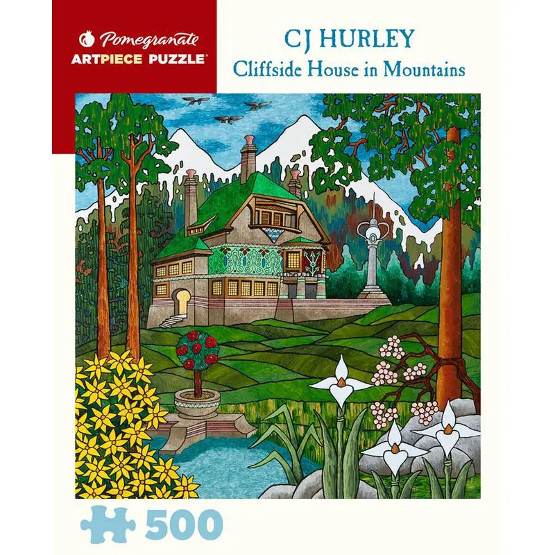 CJ Hurley - Cliffside House in Mountains (Pomegranate 500pc)
