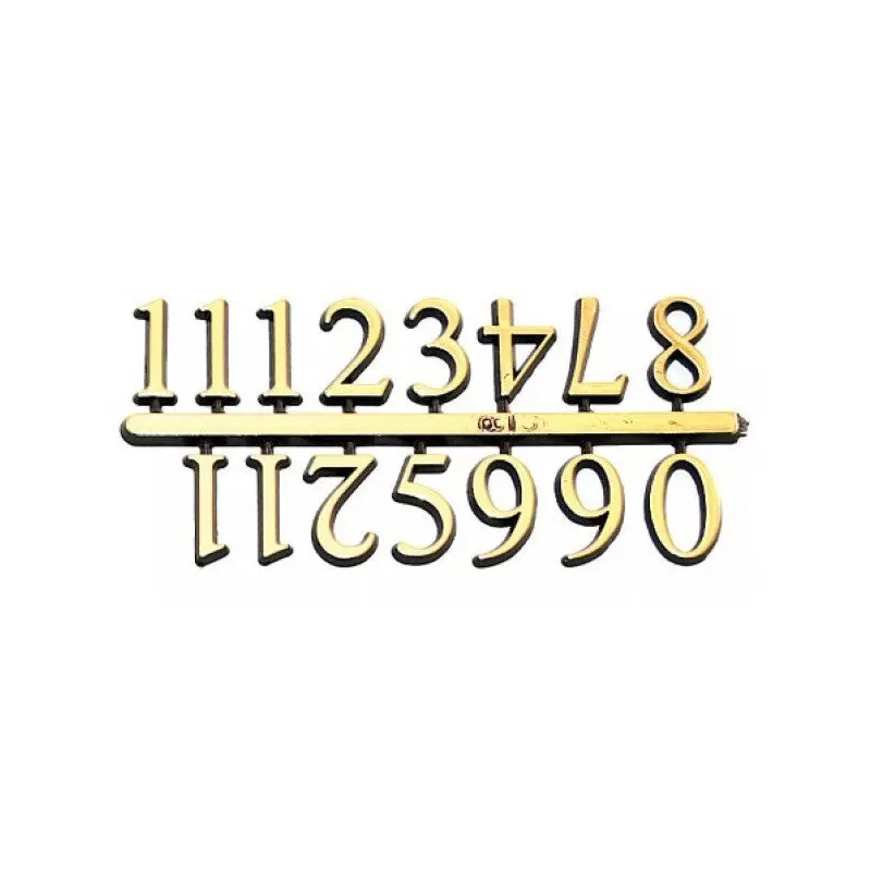 Clock Numerals - 1" Gold Arabic