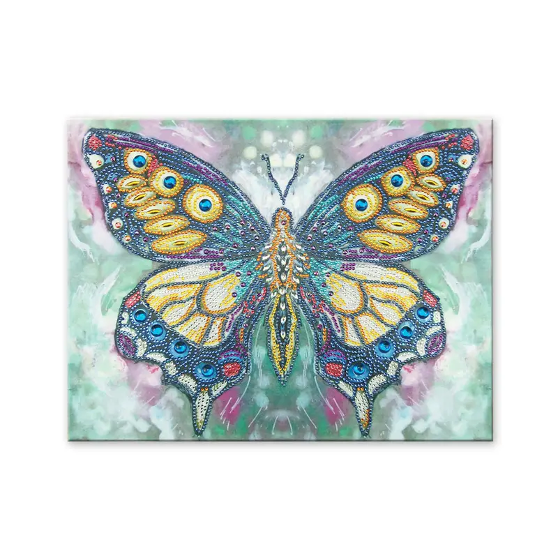 Craft Medley Diamond Painting Canvas Art Kit-Elegant Butterfly