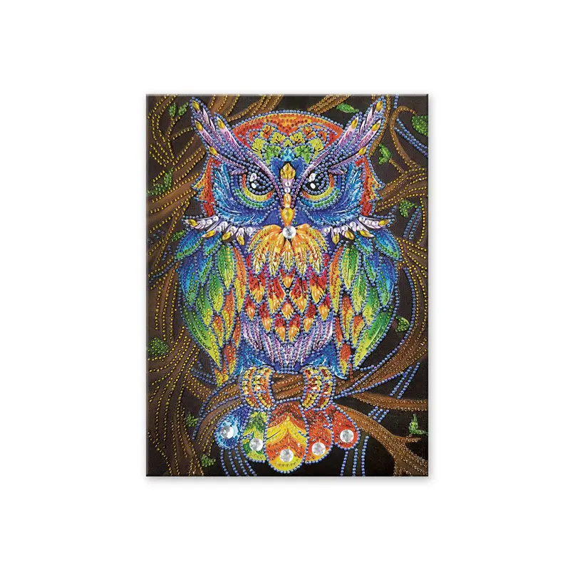 Craft Medley Diamond Painting Canvas Art Kit-Owl on a Branch