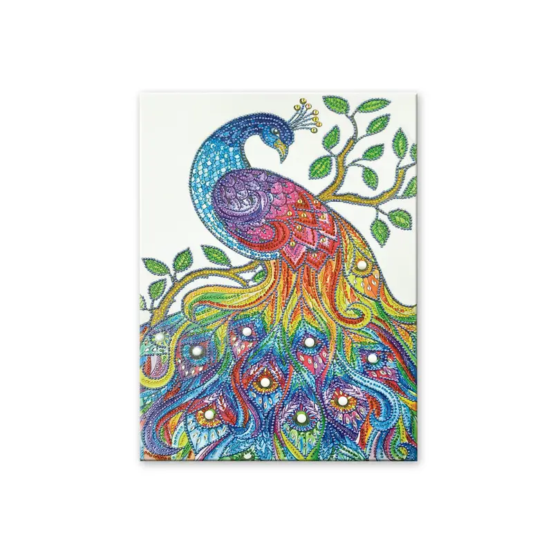Craft Medley Diamond Painting Canvas Art Kit-Peacock