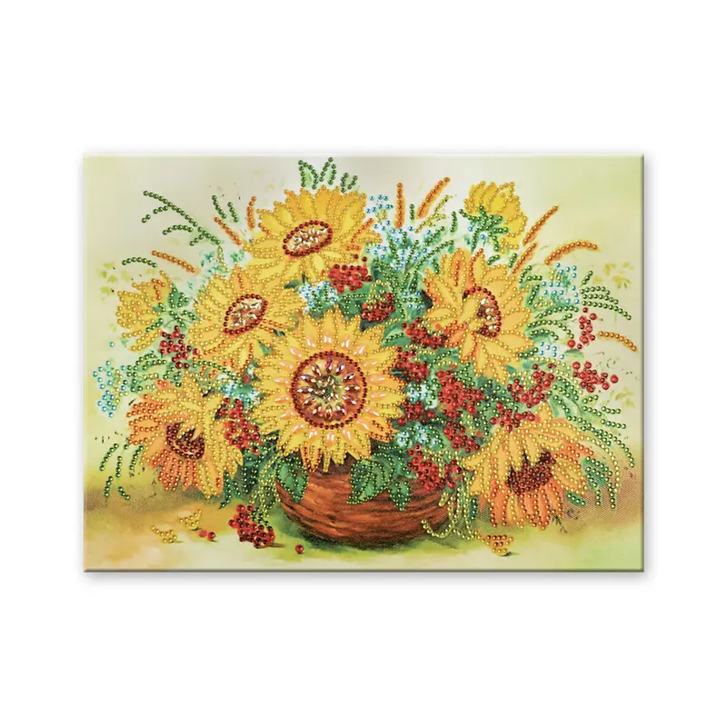 Craft Medley Diamond Painting Canvas Art Kit-Sunflower Pot