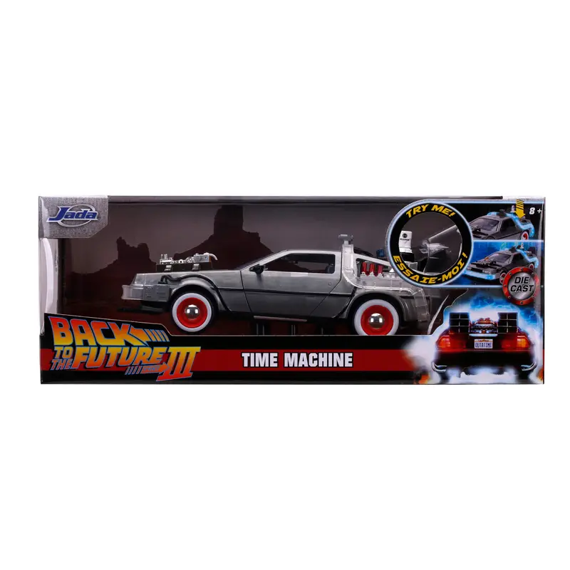 HOLLYWOOD RIDES Back to the Future Delorean Time Machine 1/24 DIE-CAST Vehicle