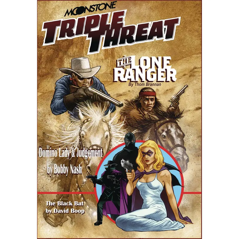 MOONSTONE TRIPLE LONE RANGER & DOMINO LADY PROSE SC