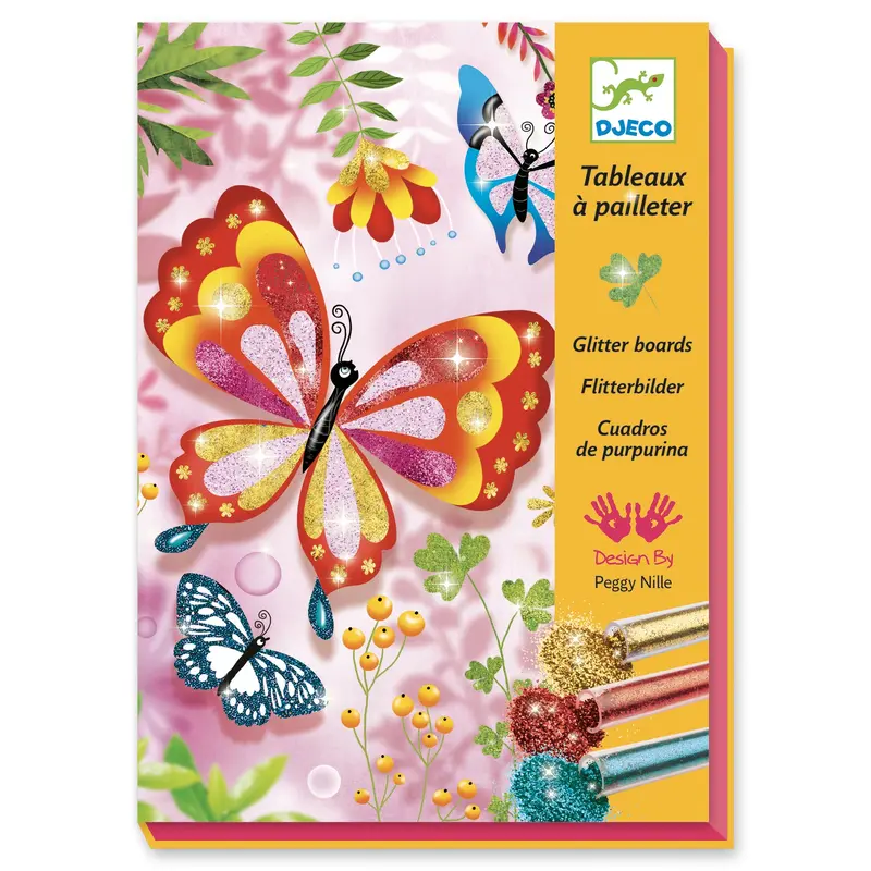 Djeco Glitter Boards Glitter Butterflies
