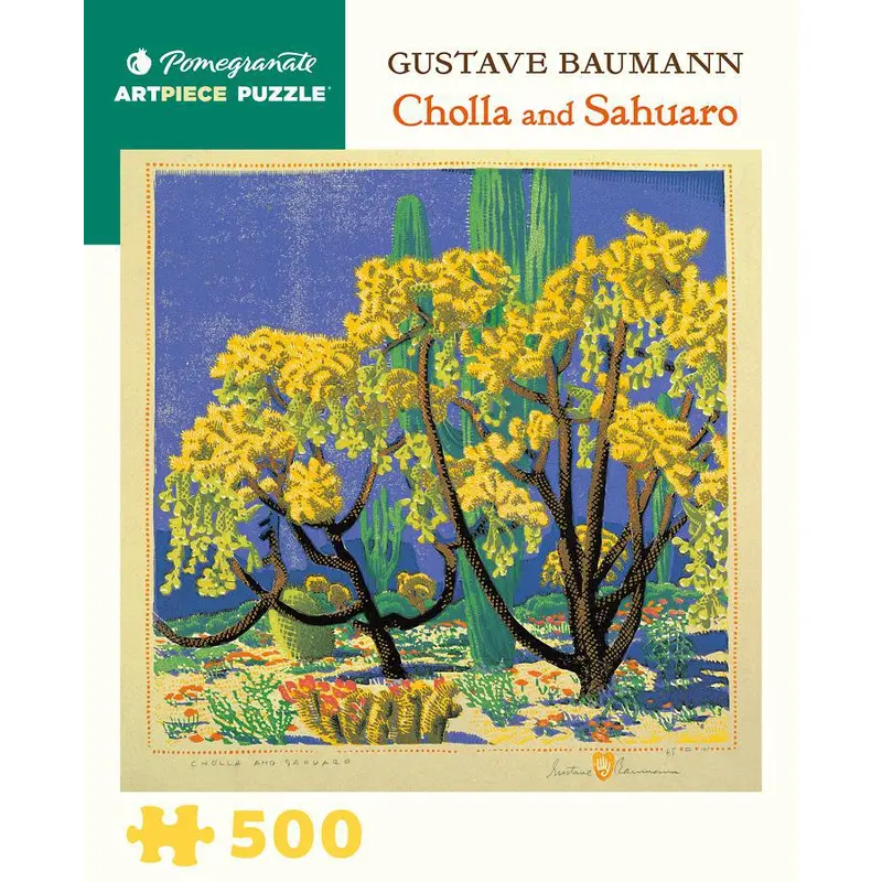 Gustave Baumann - Cholla and Sahuaro (Pomegranate 500pc)