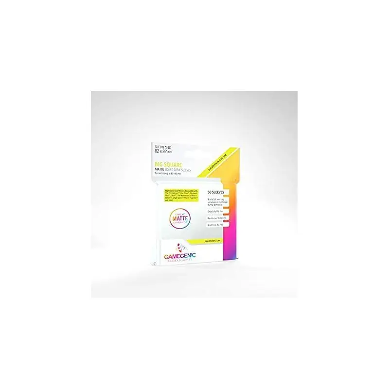 Gamegenic Sleeves Matte Big Square (Color Code: Lime)