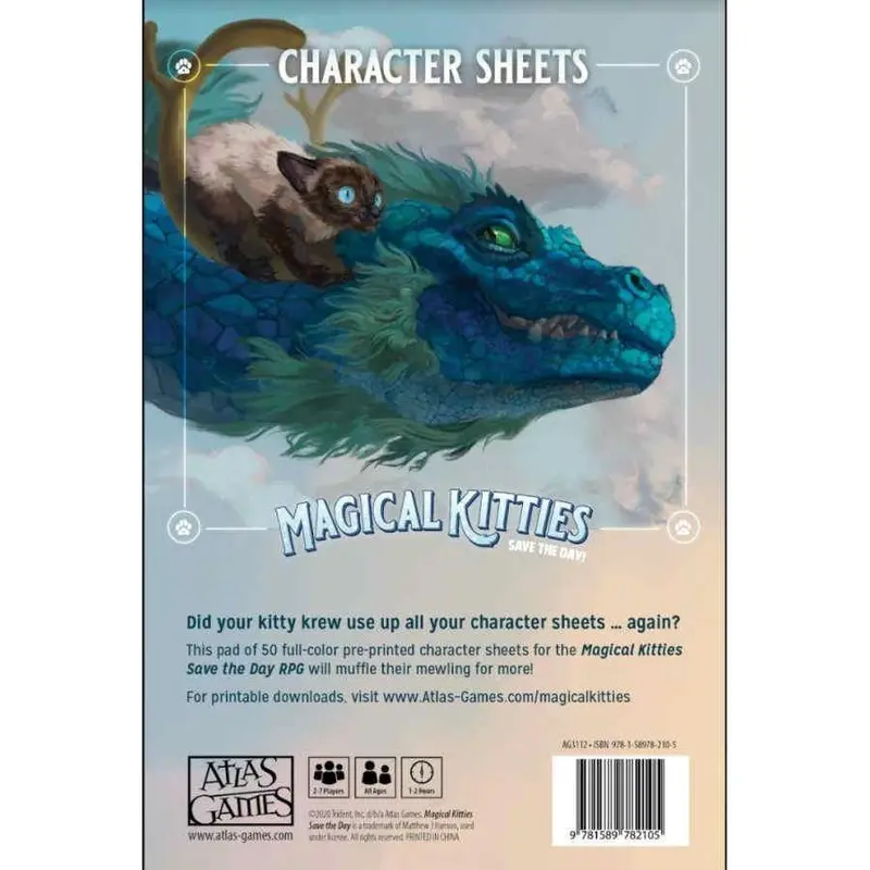 Magical Kitties Save the Day! Character Sheets