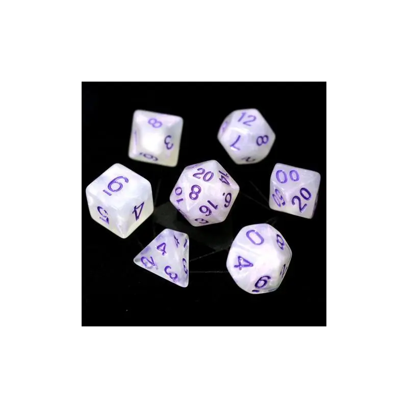 Purple Moonstone (7-Die RPG Set)