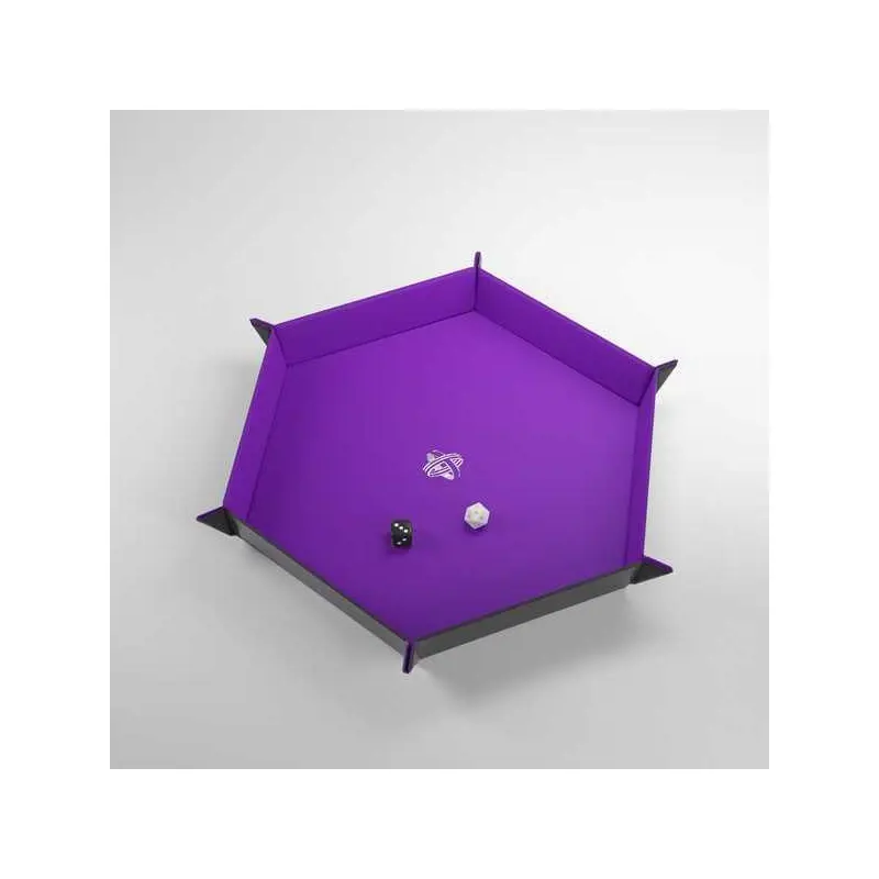 Gamegenic Magnetic Dice Tray Hexagonal Black/Purple