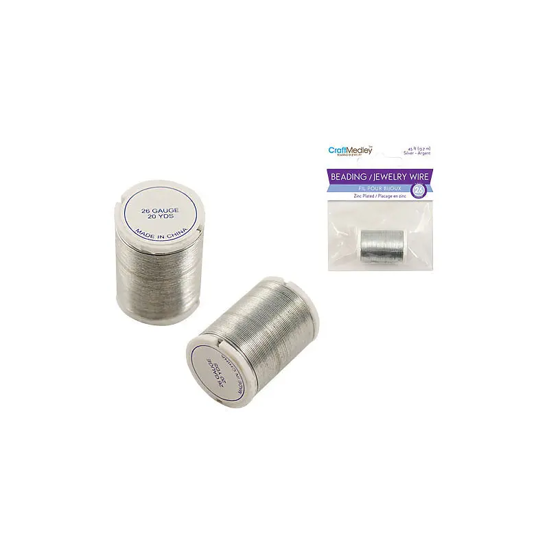 Beading/Jewelry Wire: 26g Metallic Colors Silver