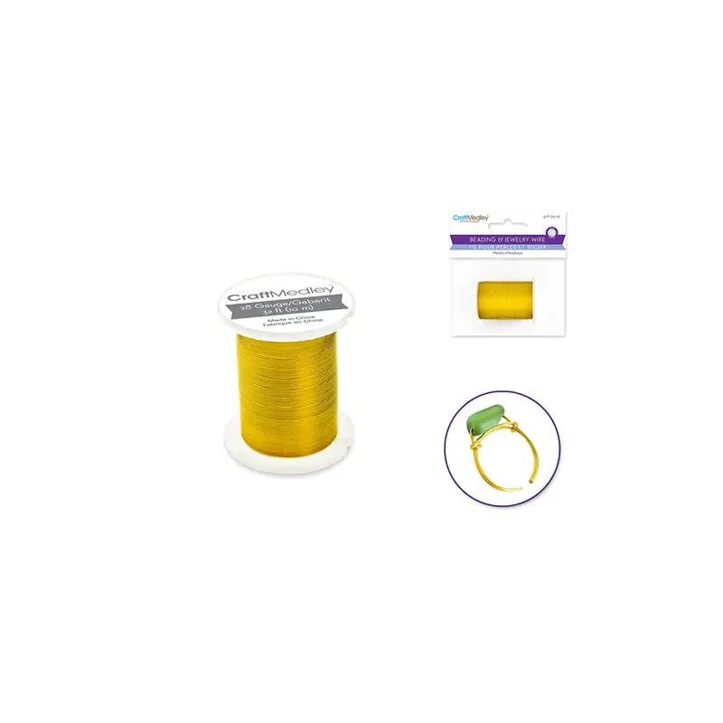 Beading/Jewelry Wire: 28g Metallic Colors 10m Spool Gold