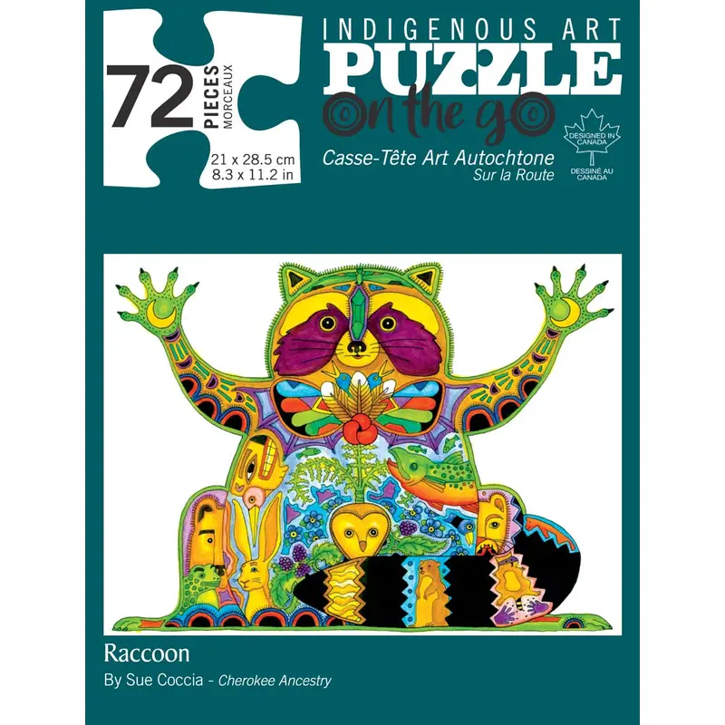 72 Pc Puzzle Raccoon