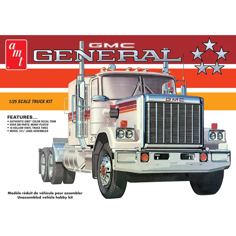 AMT 1976 GMC GENERAL SEMI TRACTOR 1:25 SCALE MODEL KIT