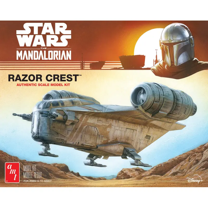 AMT STAR WARS: MANDALORIAN RAZOR CREST 1:72 SCALE MODEL KIT