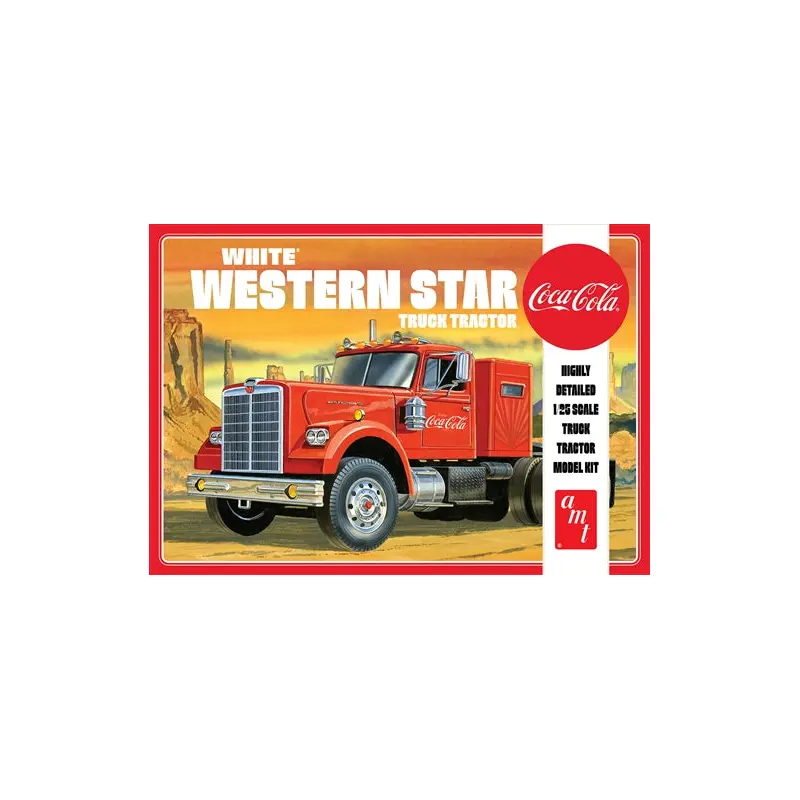 AMT WHITE WESTERN STAR SEMI TRACTOR (COCA COLA) 1:25 SCALE MODEL KIT
