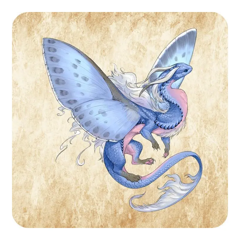 Coaster - Alcon Blue Moth Dragon