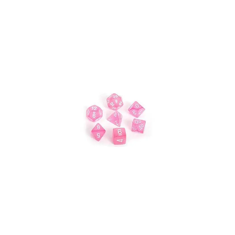 Frosted Pink/White (7-Die RPG Set)