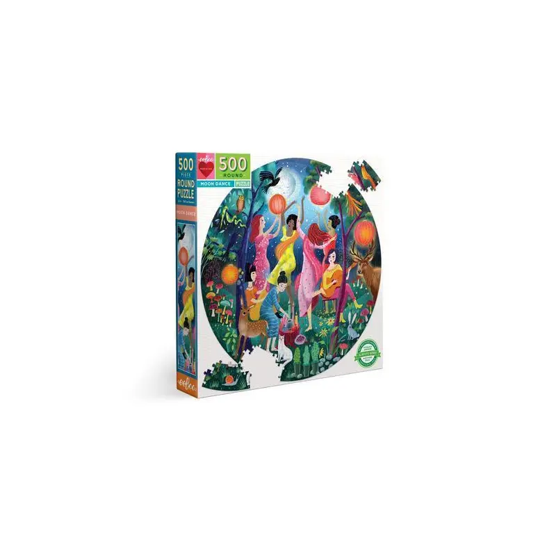 Moon Dance Eeboo 500 pc Round Puzzle