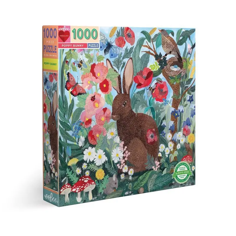 Poppy Bunny Eeboo 1000 pc Puzzle
