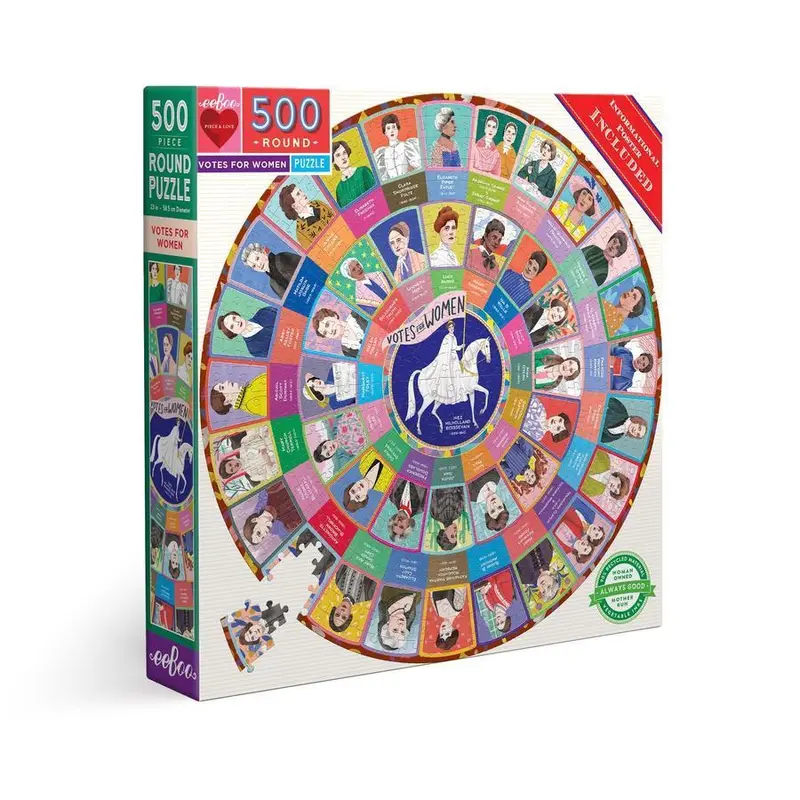 Votes for Women Eeboo 500 pc Round Puzzle
