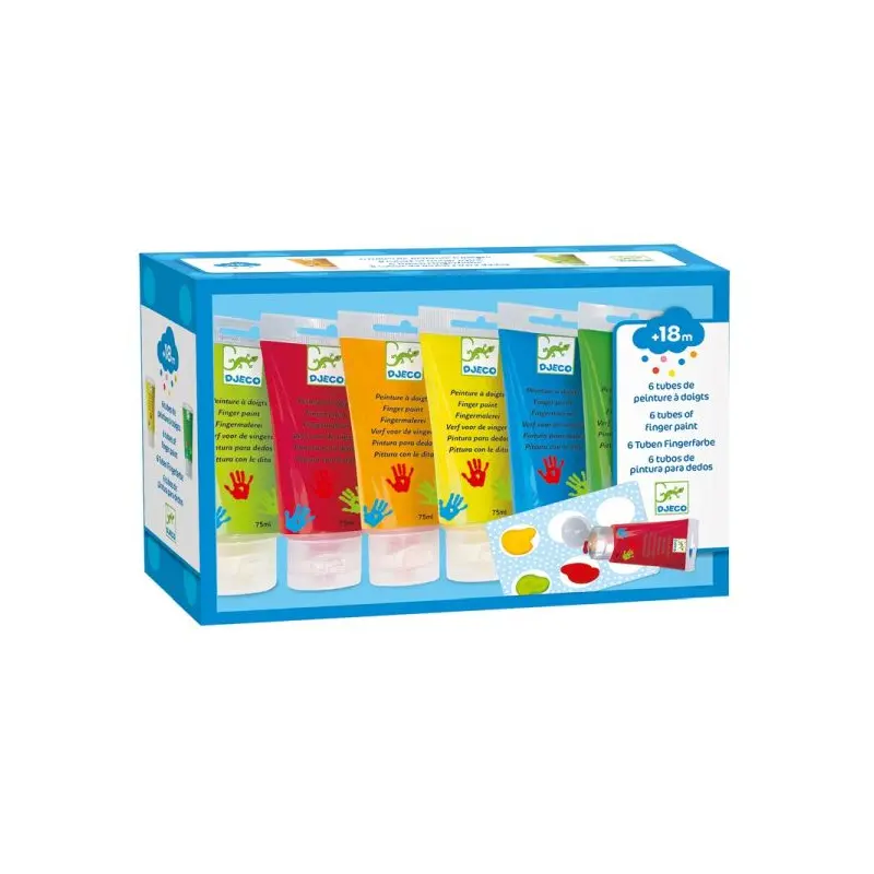 Djeco 6 finger paint tubes / Classic