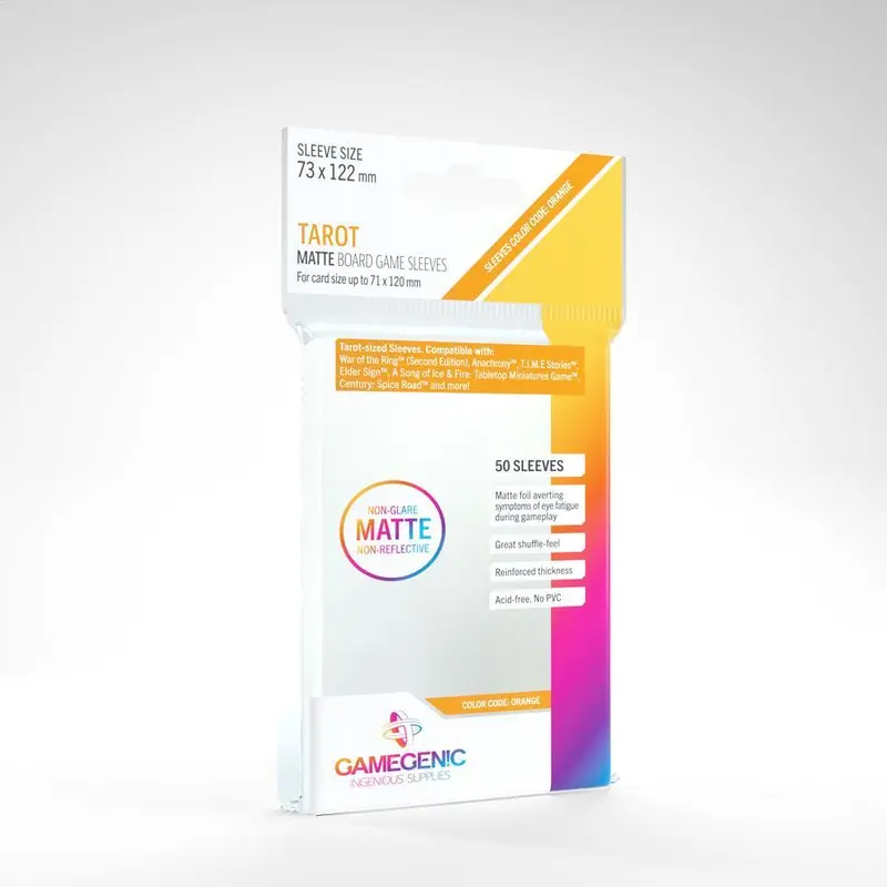 Gamegenic Sleeves Matte Tarot (Color Code: Orange)