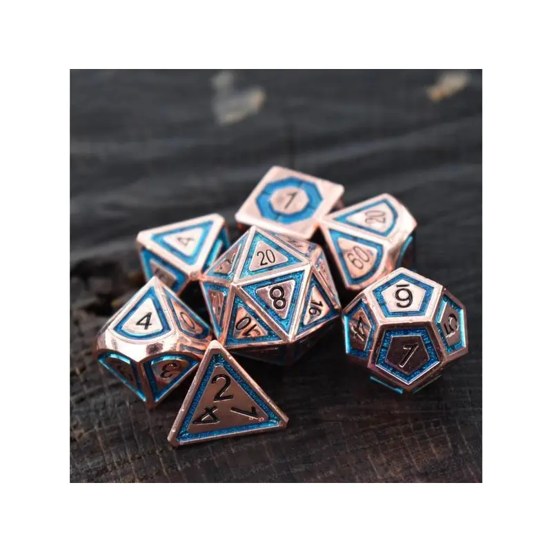 Cleric's Domain Aqua and Bronze (Metal 7-Die RPG Set)