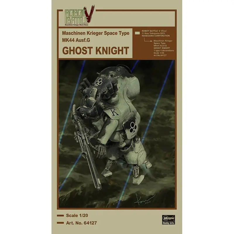Maschinen Krieger 1/20 ROBOT BATTLE V (FIVE) - MASCHINEN KRIEGER SPACE TYPE MK44 AUSF.G GHOST KNIGHT MODEL MA.K