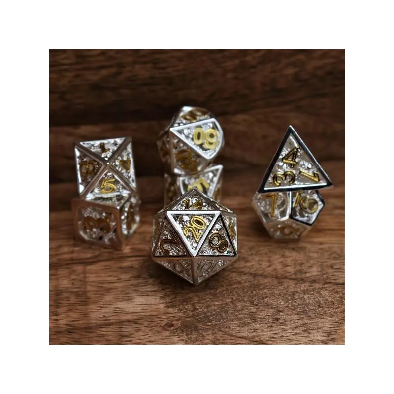 Silver Necro (Hollow Metal 7-Die RPG Set)