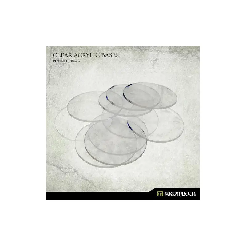 KROMLECH Clear Acrylic Bases: Round 100mm (5)