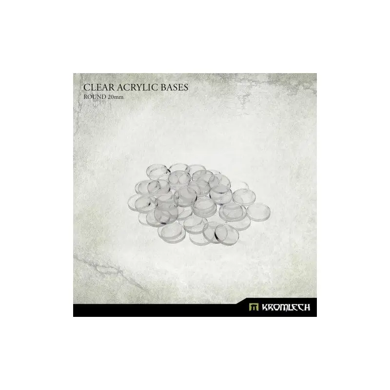 KROMLECH Clear Acrylic Bases: Round 20mm (50)