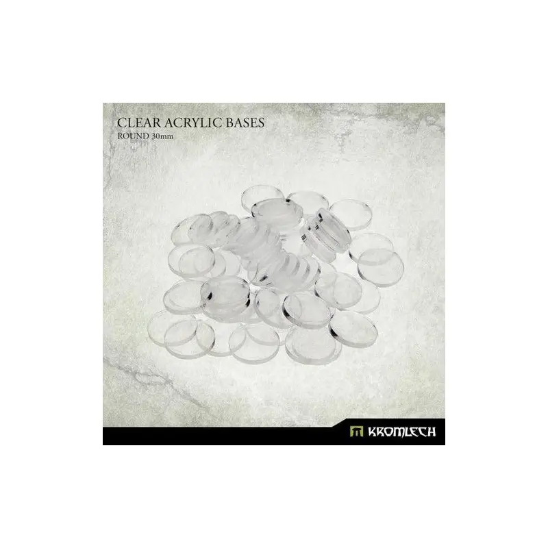 KROMLECH Clear Acrylic Bases: Round 30mm (40)