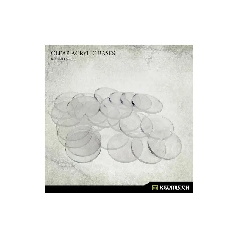 KROMLECH Clear Acrylic Bases: Round 50mm (15)