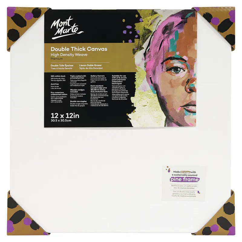 MONT MARTE Double Thick Canvas with Pine Frame 12 x 12 (30.5 x 30.5cm)