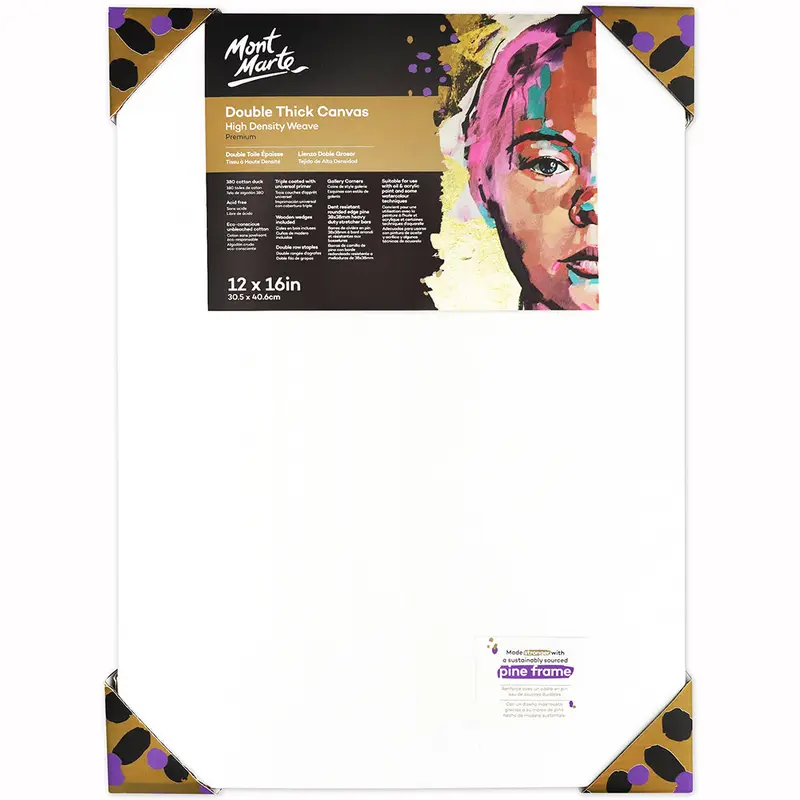 MONT MARTE Double Thick Canvas with Pine Frame 12 x 16 (30.5 x 40.6cm)