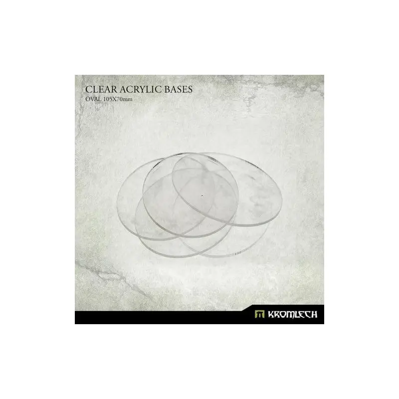 KROMLECH Clear Acrylic Bases: Oval 105x70mm (8)
