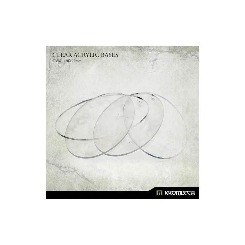 KROMLECH Clear Acrylic Bases: Oval 120x92mm (5)
