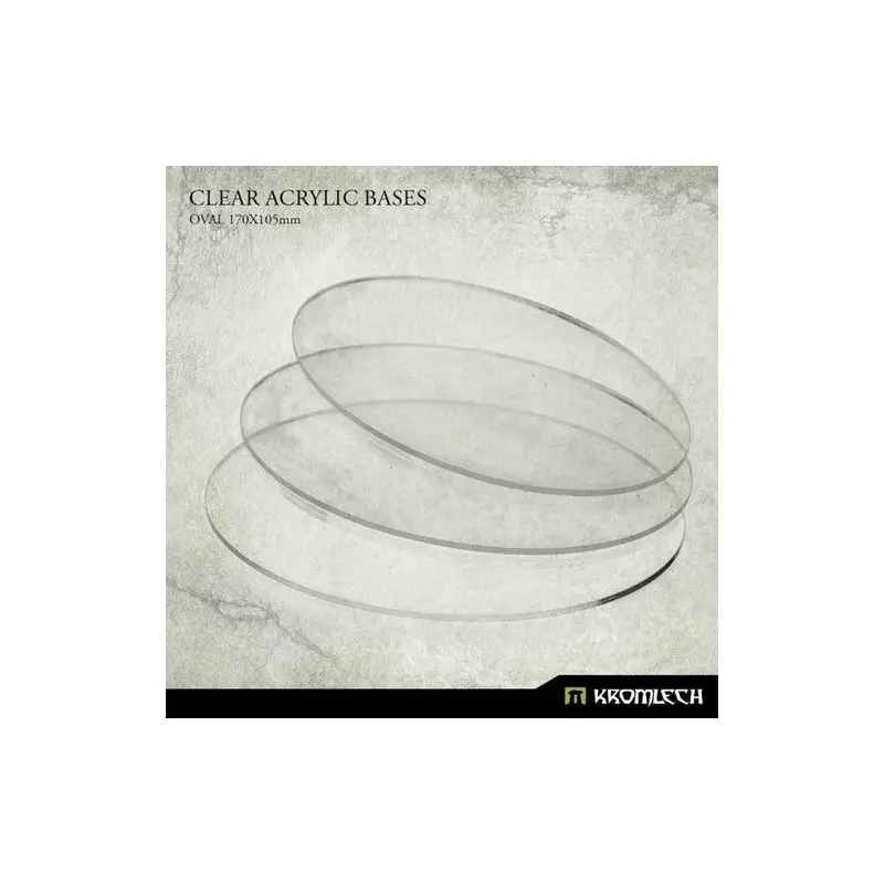 KROMLECH Clear Acrylic Bases: Oval 170x105mm (3)
