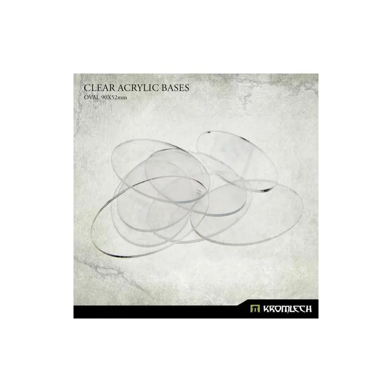 KROMLECH Clear Acrylic Bases: Oval 90x52mm (10)