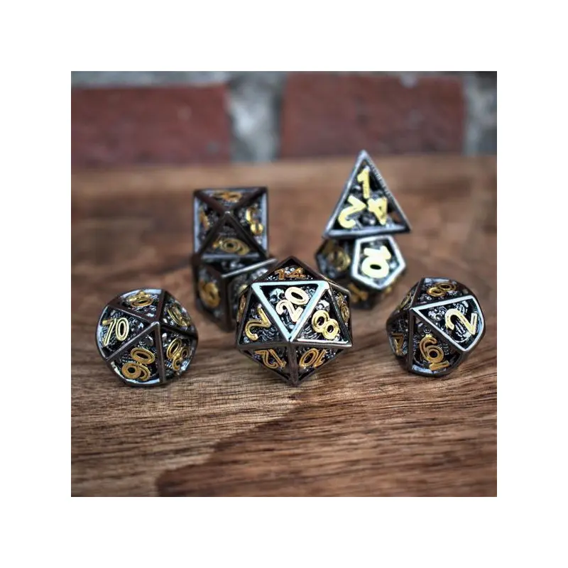 Black Necro (Metal 7-Die RPG Set)