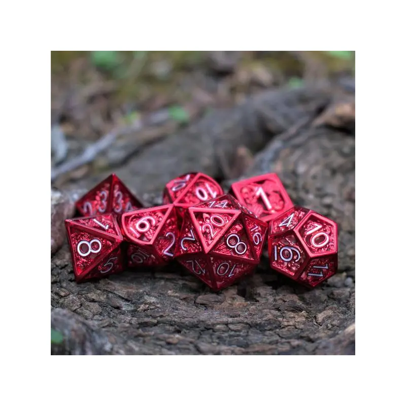 Blood Skull Necro Dice (Metal 7-Die Set)