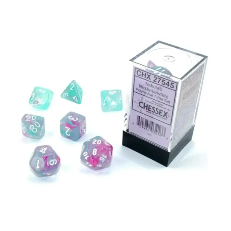 Nebula Wisteria/white (7-Die RPG Set)